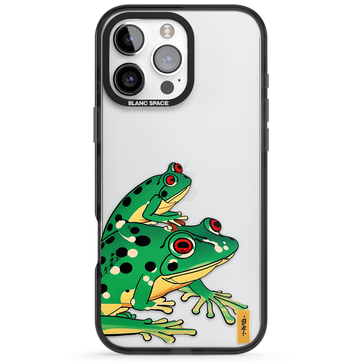 Matsumoto Hoji Frog Green Black Impact Phone Case for iPhone 16 Pro, iPhone 16 Pro Max