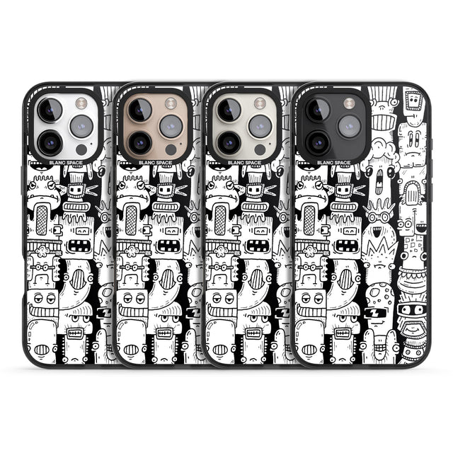 iPhone 16 Pro Max Monochrome Heads Black Impact Phone Case