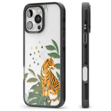 iPhone 16 Pro Max Large Tiger Clear Jungle Cat Pattern Black Impact Phone Case