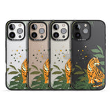 iPhone 16 Pro Max Large Tiger Clear Jungle Cat Pattern Black Impact Phone Case