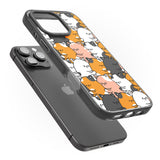 iPhone 16 Pro Max Spooning Cats Kawaii Pattern Black Impact Phone Case