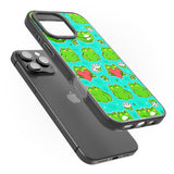 iPhone 16 Pro Max Frog Booty Kawaii Pattern Black Impact Phone Case