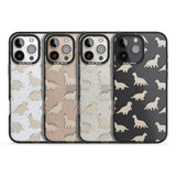 iPhone 16 Pro Max Adorable Dinosaurs Pattern (Clear) Black Impact Phone Case