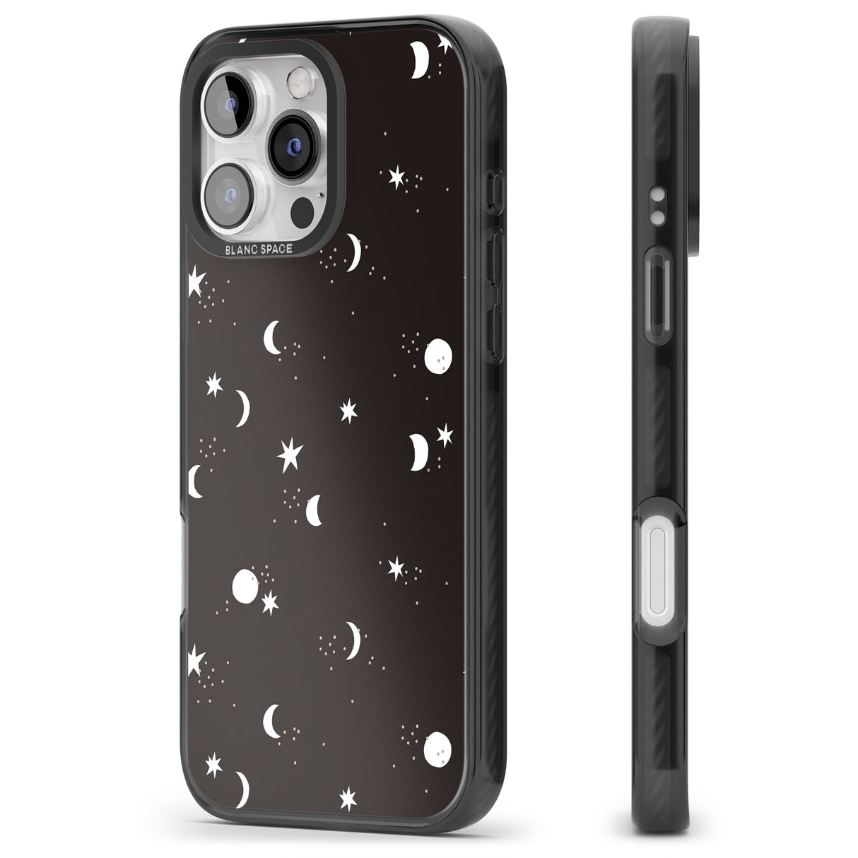 iPhone 16 Pro Max Funky Moons & Stars Black Impact Phone Case