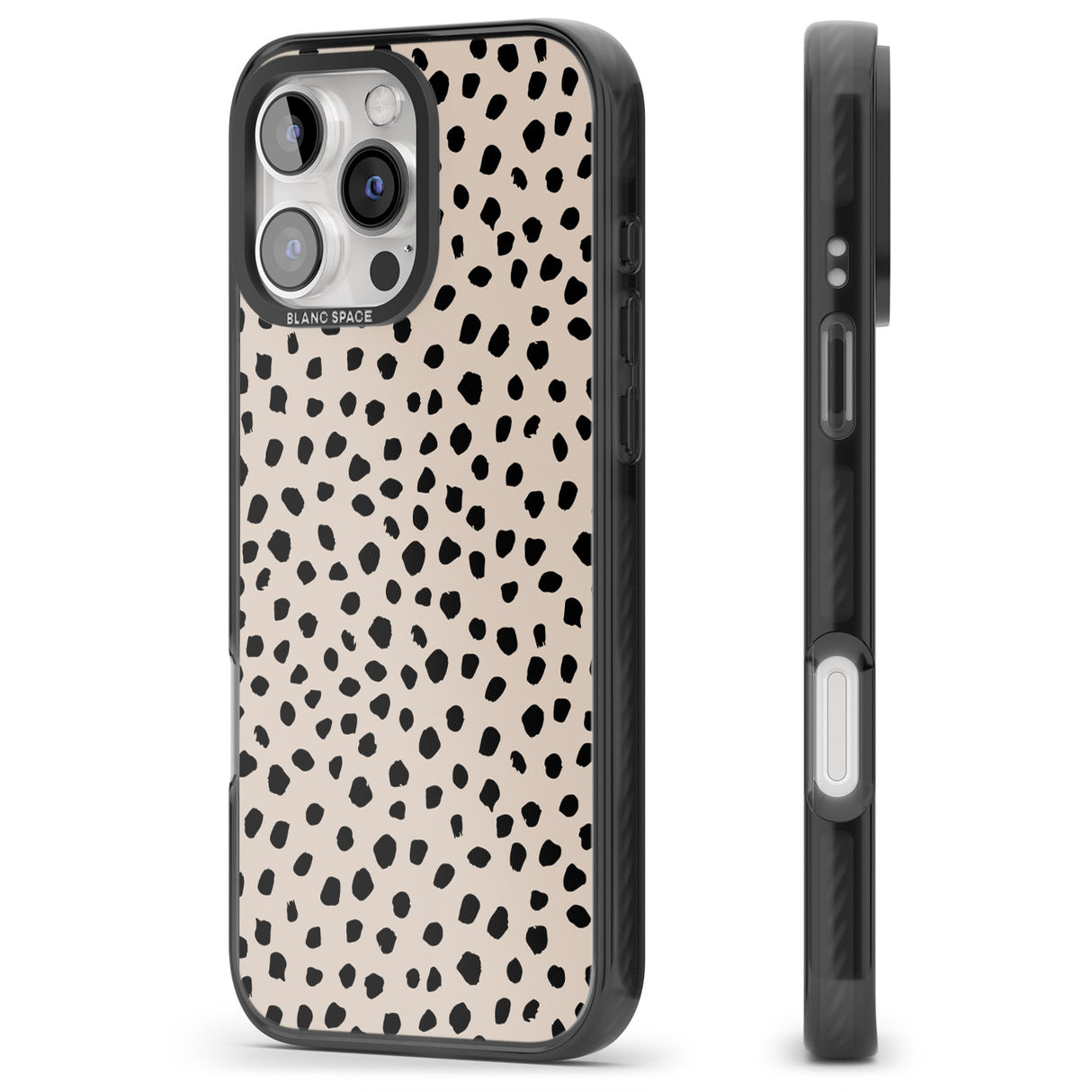 iPhone 16 Pro Max Almond Latte Black Impact Phone Case