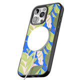 iPhone 16 Pro Max Fern Leaves Abstract Pattern Black Impact Phone Case