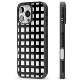 iPhone 16 Pro Max Messy Black Grid - Clear Black Impact Phone Case