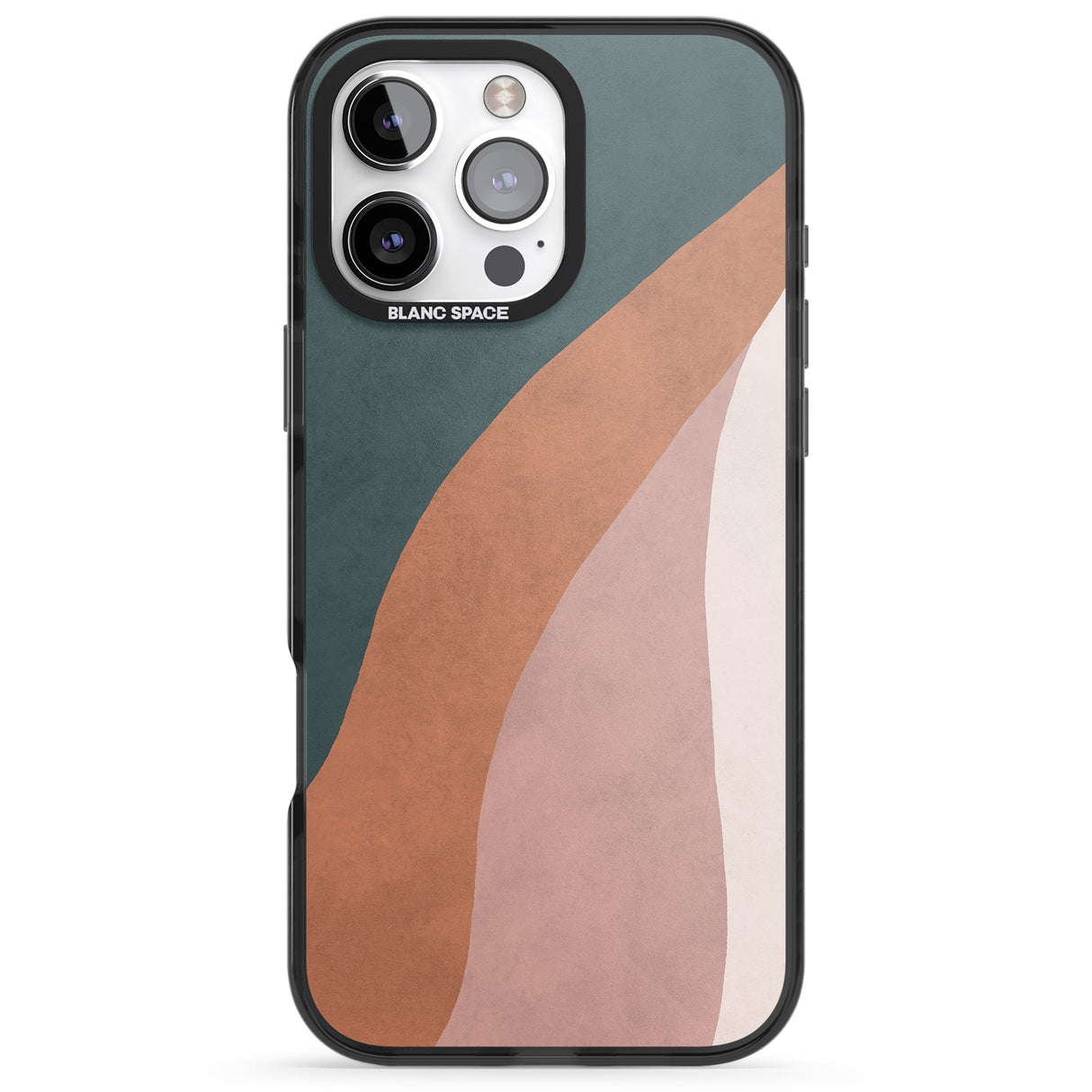 iPhone 16 Pro Max Lush Abstract Watercolour: Design #7 Black Impact Phone Case