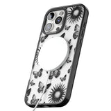 Butterflies & Suns Black Impact Magsafe Phone Case for iPhone 16 Pro, iPhone 16 Pro Max