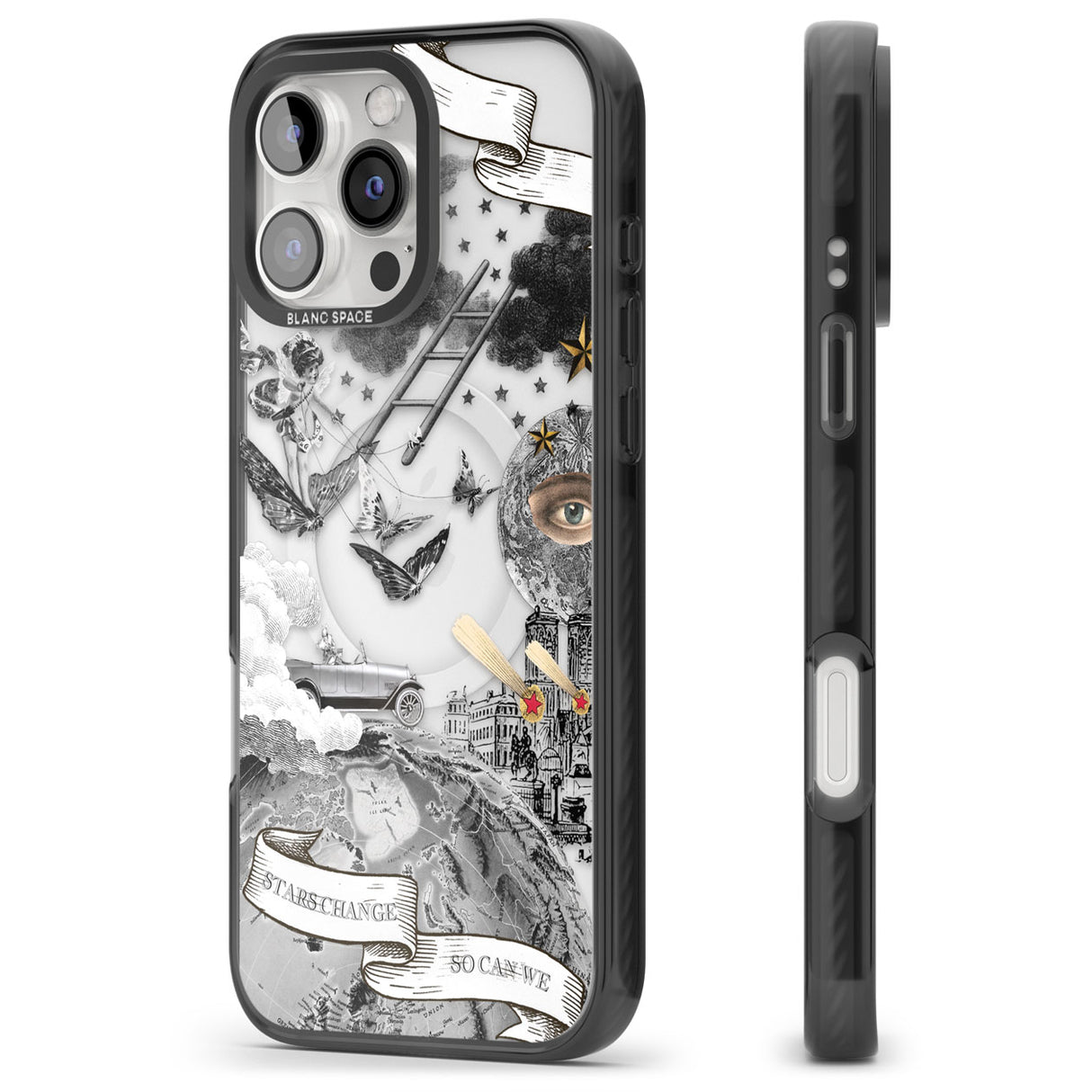 Stars Change, So Can We Black Impact Magsafe Phone Case for iPhone 16 Pro, iPhone 16 Pro Max