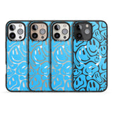 iPhone 16 Pro Max Blue Acid Faces Black Impact Phone Case