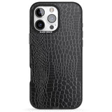 iPhone 16 Pro Max Black Snakeskin Black Impact Phone Case