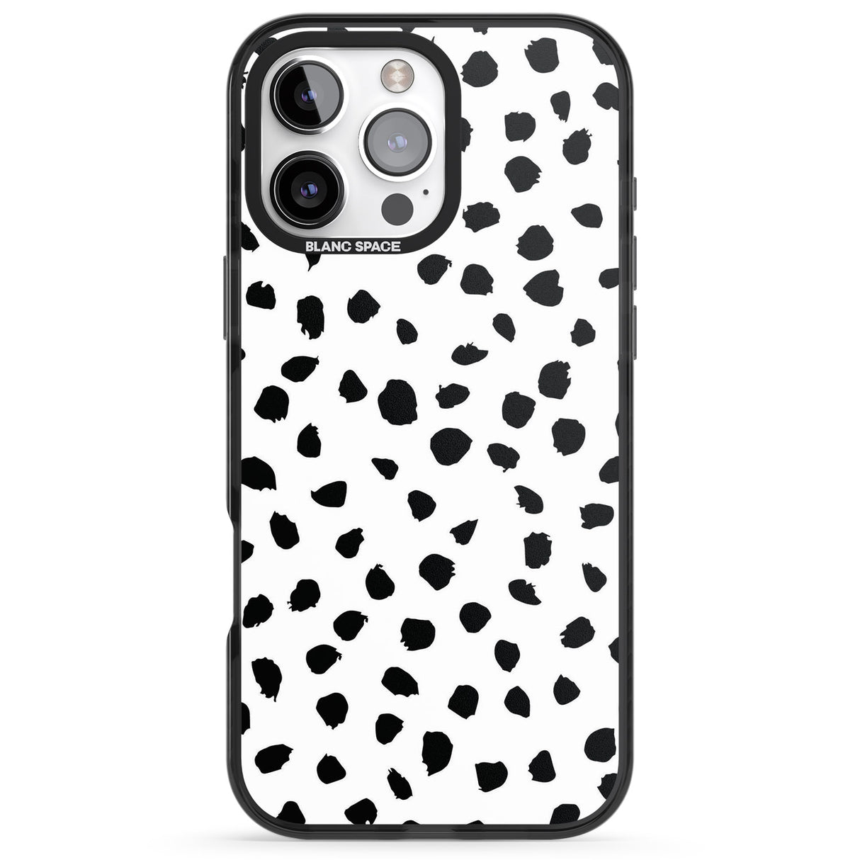 iPhone 16 Pro Max Dalmatian Print Black Impact Phone Case