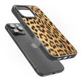 iPhone 16 Pro Max Designer Fashion Gold Leopard Print Black Impact Phone Case