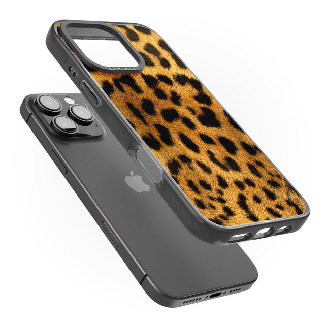 iPhone 16 Pro Max Leopard Print Black Impact Phone Case