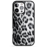 iPhone 16 Pro Max Animal Fur Pattern - Snow Leopard Black Impact Phone Case