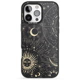 iPhone 16 Pro Max Sun & Symbols Astrological Black Impact Phone Case