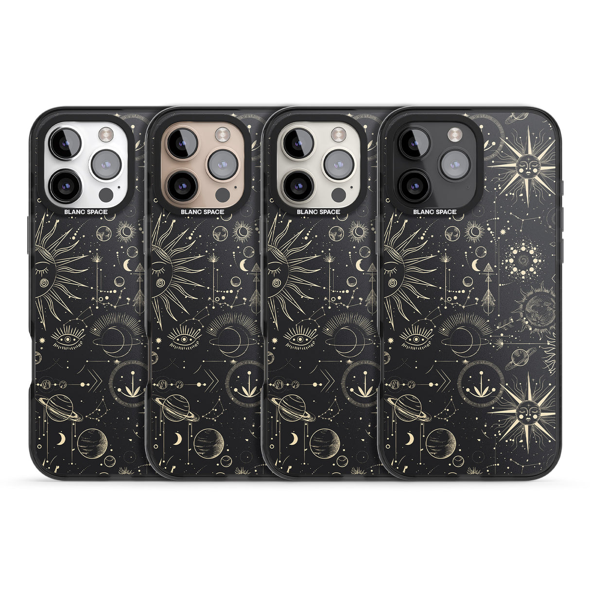 iPhone 16 Pro Max Suns & Planets Black Impact Phone Case