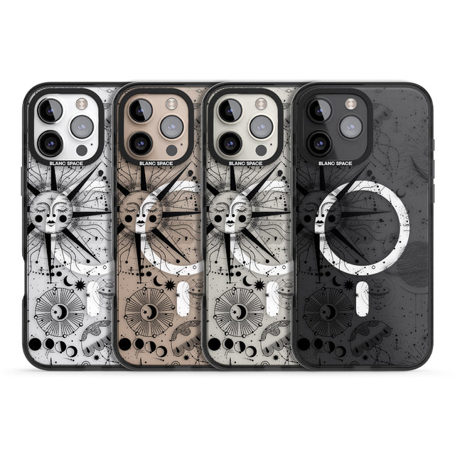 iPhone 16 Pro Max Large Sun Vintage Astrological Black Impact Phone Case