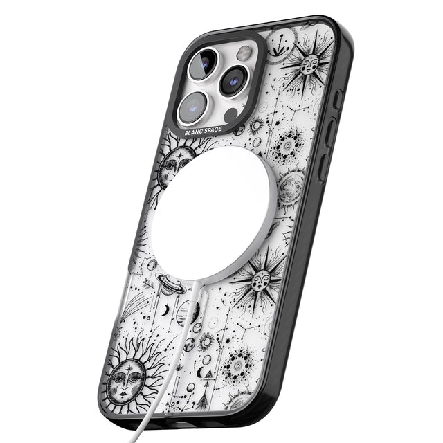 iPhone 16 Pro Max Suns & Planets Astrological Black Impact Phone Case