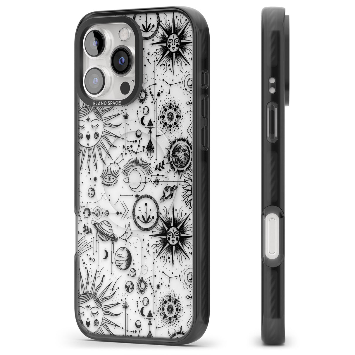 iPhone 16 Pro Max Suns & Planets Vintage Astrological Black Impact Phone Case