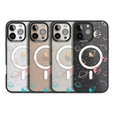 iPhone 16 Pro Max Cosmic Outer Space Design Pastels on Clear Black Impact Phone Case