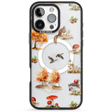 Fall Forest Friends Black Impact Magsafe Phone Case for iPhone 16 Pro, iPhone 16 Pro Max