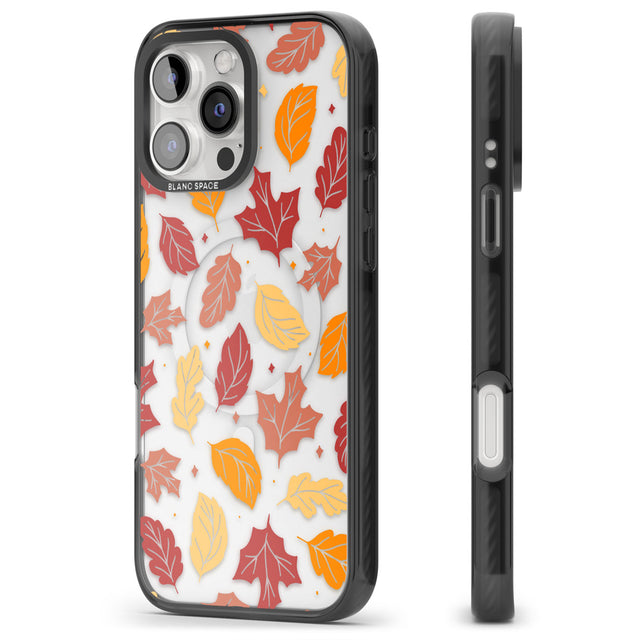 Autumn Leaves Black Impact Magsafe Phone Case for iPhone 16 Pro, iPhone 16 Pro Max