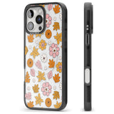 Autumn Leaves and Flowers Black Impact Magsafe Phone Case for iPhone 16 Pro, iPhone 16 Pro Max