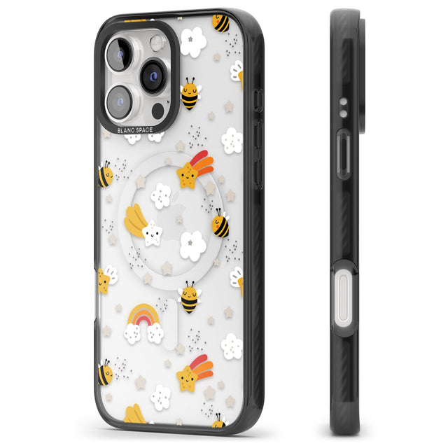 iPhone 16 Pro Max Busy Bee Black Impact Phone Case