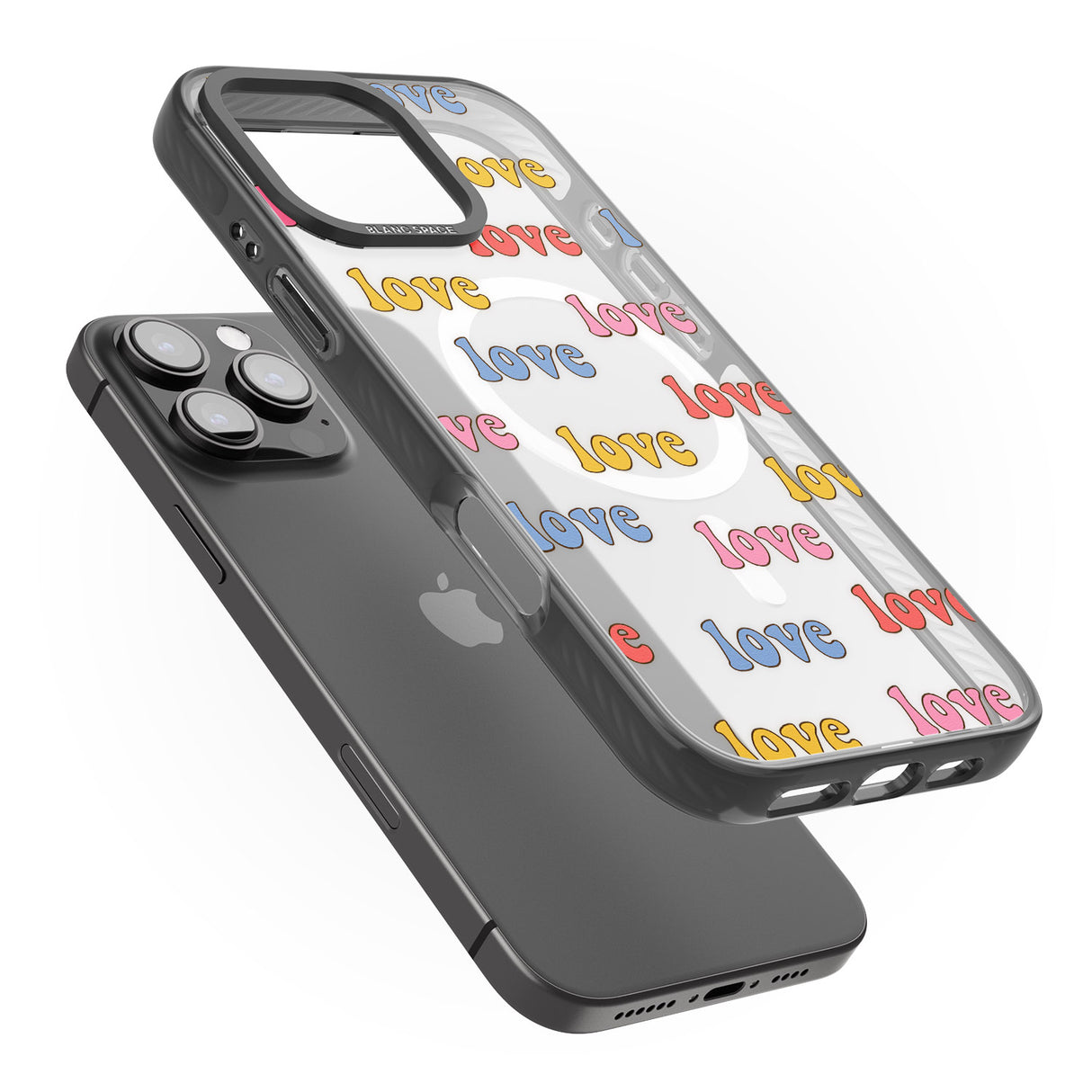 iPhone 16 Love Pattern Clear Impact Phone Case