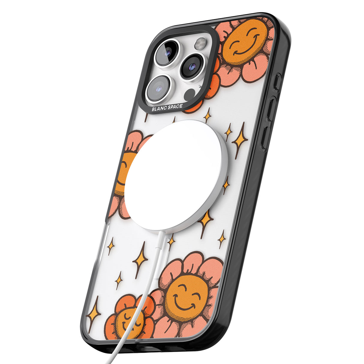 iPhone 16 Pro Max Mellow Flowers Black Impact Phone Case + Magsafe