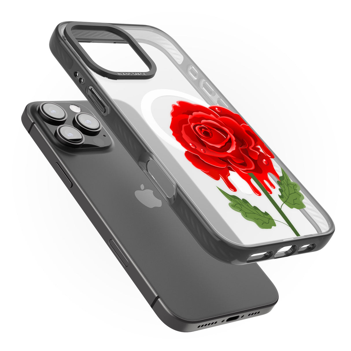 iPhone 16 Melting Rose Clear Impact Phone Case