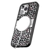 iPhone 16 Pro Max Personalised Pink & Cursive Leopard Spots Black Impact Phone Case