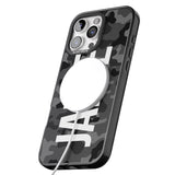 iPhone 16 Pro Max Personalised Vertical Name Black Camouflage Black Impact Phone Case