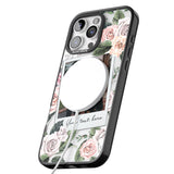 iPhone 16 Pro Max Personalised Floral Instant Film Photo Black Impact Phone Case