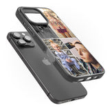 iPhone 16 Pro Max Personalised 4 Photo Grid Black Impact Phone Case