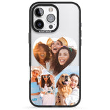 iPhone 16 Pro Max Personalised Heart Photo Black Impact Phone Case