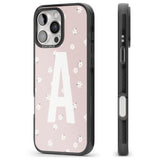 iPhone 16 Pro Max Personalised Pink Daisy Personalised Black Impact Phone Case