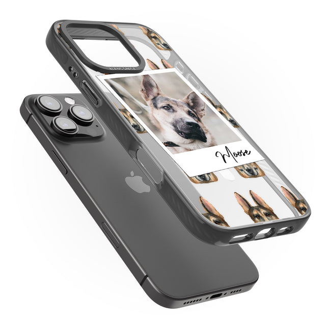 iPhone 16 Pro Max Personalised German Shepherd - Dog Photo Black Impact Phone Case