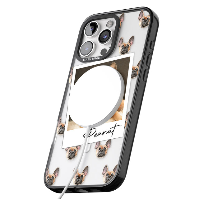 iPhone 16 Pro Max Personalised French Bulldog, Tan - Dog Photo Black Impact Phone Case