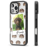 iPhone 16 Pro Max Personalised Dachshund, Brown - Dog Photo Black Impact Phone Case