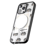 iPhone 16 Pro Max Personalised Dachshund, Black- Dog Photo Black Impact Phone Case