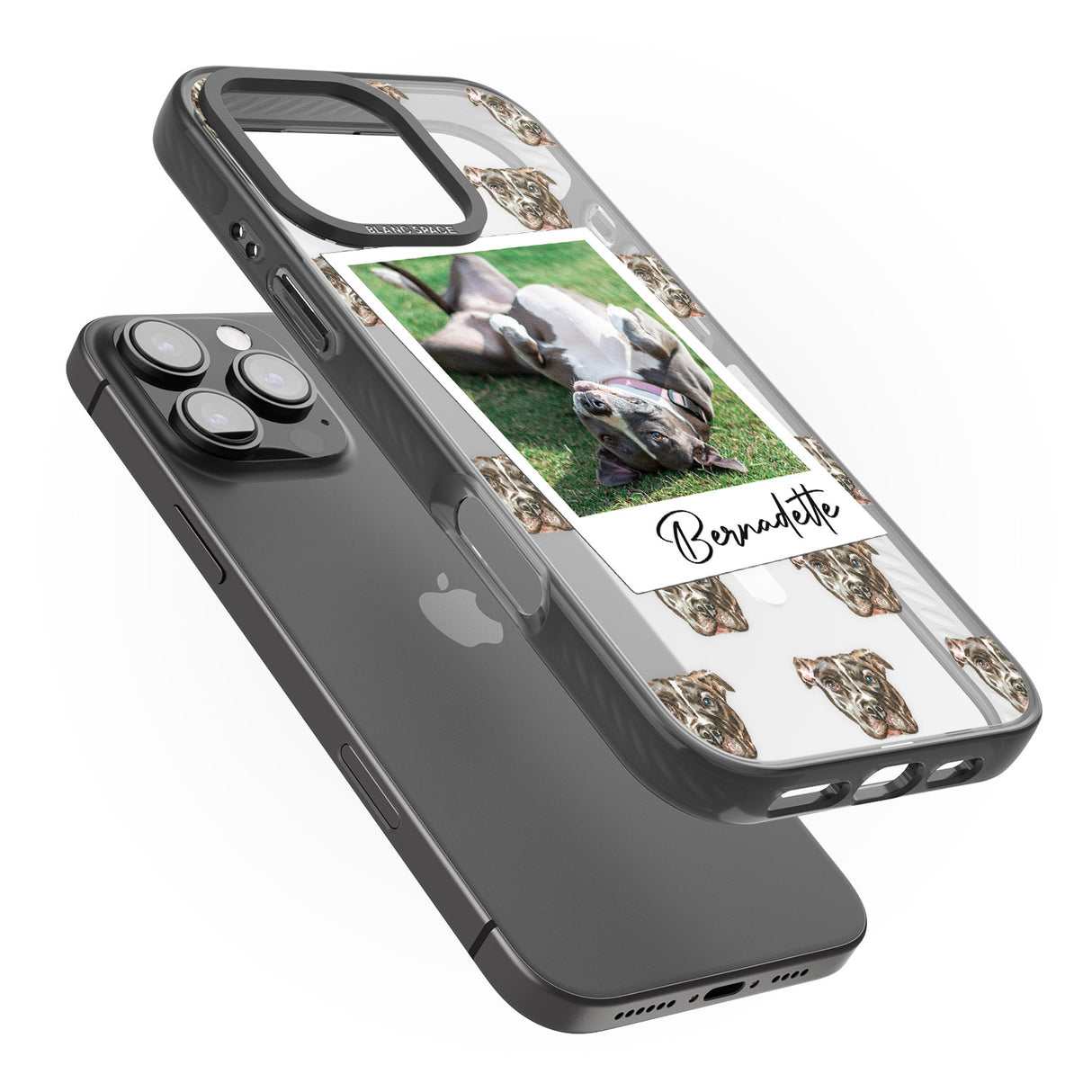 iPhone 16 Pro Max Personalised Staffordshire Bull Terrier - Dog Photo Black Impact Phone Case