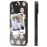 iPhone 16 Pro Max Personalised Cockapoo, Cream - Dog Photo Black Impact Phone Case