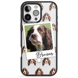 iPhone 16 Pro Max Personalised Springer Spaniel - Dog Photo Black Impact Phone Case