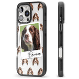 iPhone 16 Pro Max Personalised Springer Spaniel - Dog Photo Black Impact Phone Case