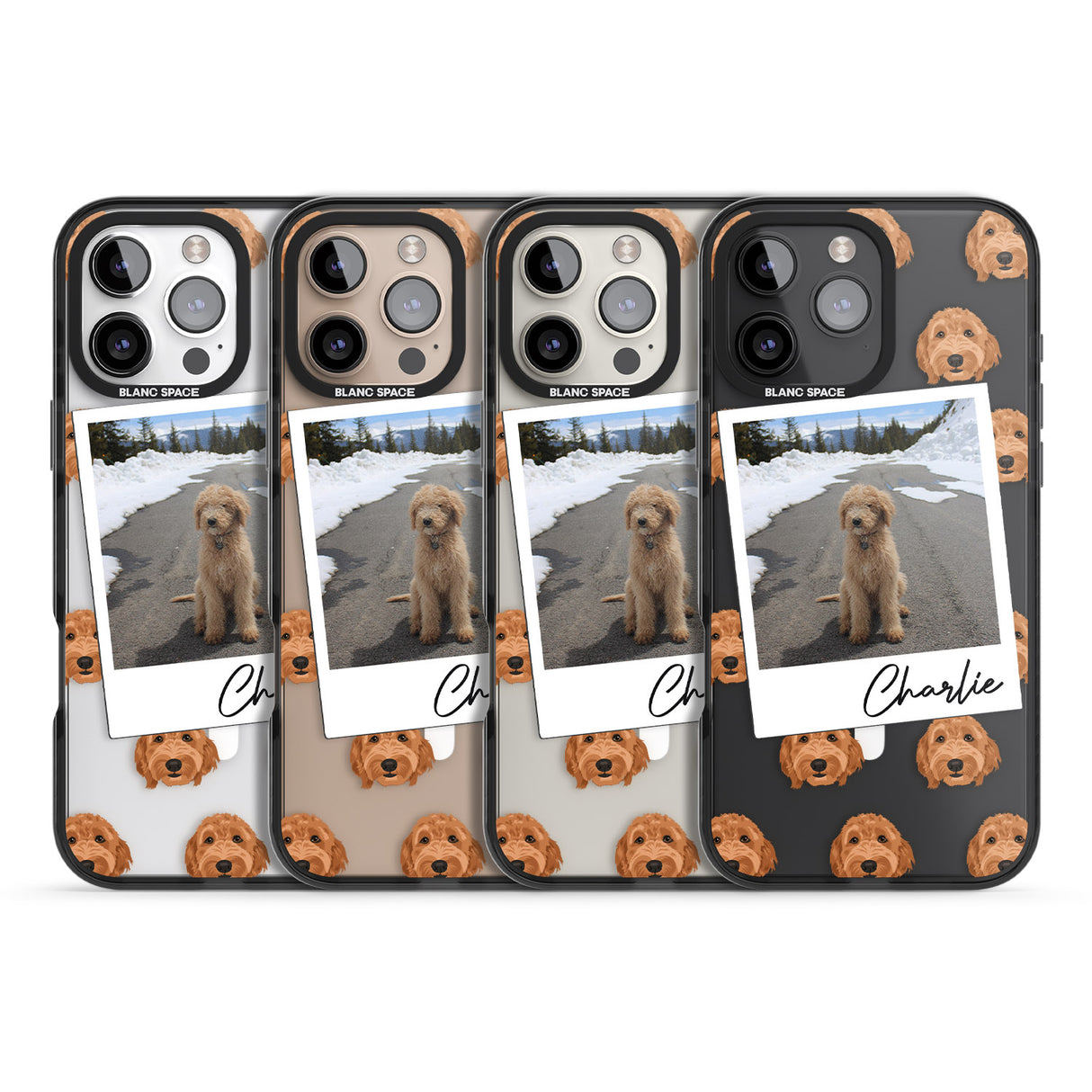 iPhone 16 Pro Max Personalised Personalised Golden Doodle - Dog Photo Black Impact Phone Case