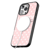 iPhone 16 Pro Max Personalised Pink Polka Black Impact Phone Case