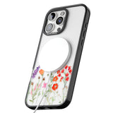 Personalised Spring Wildflowers Black Impact Magsafe Phone Case for iPhone 16 Pro, iPhone 16 Pro Max